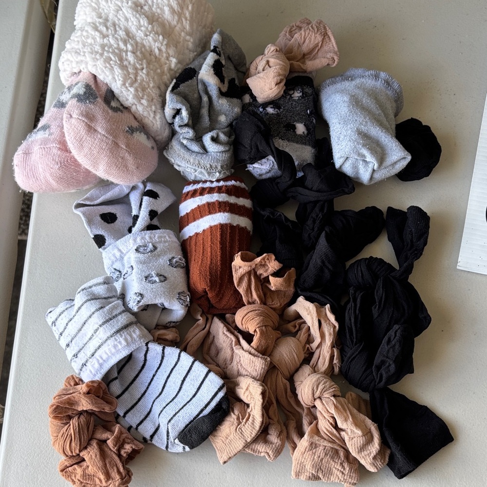 Mixed Women's Crew Socks - Black, Blush, Rust, Gray, White